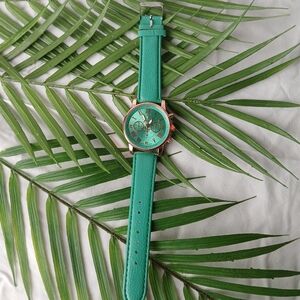 New Mint Green Geneva Platinum Watch